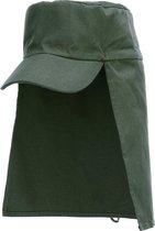 Fostex Garments - Fieldcap with neckprotector (kleur: Groen / maat: NVT)
