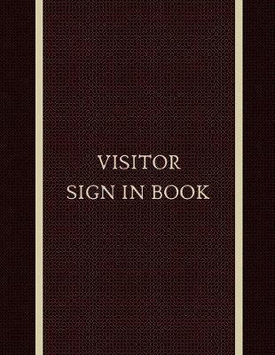 Visitor Sign In Book Simple Visitor Log Registry book formatted name
