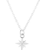 Jewelryz | Ketting Ster Klein | 925 zilver | Halsketting Dames Sterling Zilver | 50 cm