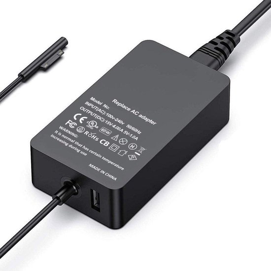Shop4 Microsoft Surface Pro 7 Lader Netstroom Zwart 65W 15V 4 00A Shop4 Microsoft Surface Pro 7 Lader Netstroom Zwart 65W 15V 4 00A