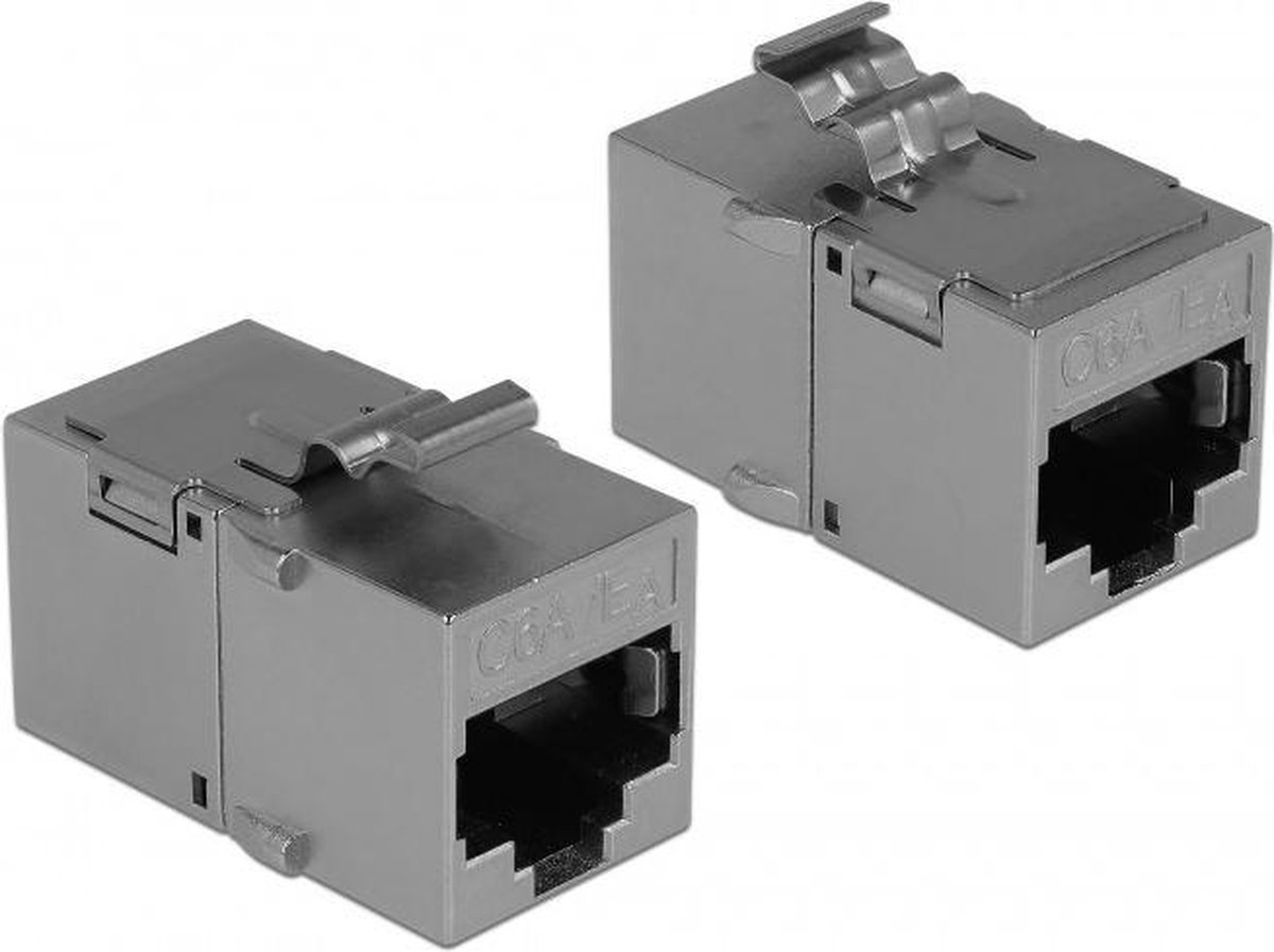 Floor Keystone Module Premium STP CAT6a Gigabit Keystone module RJ45 - RJ45 / gegoten zink ...