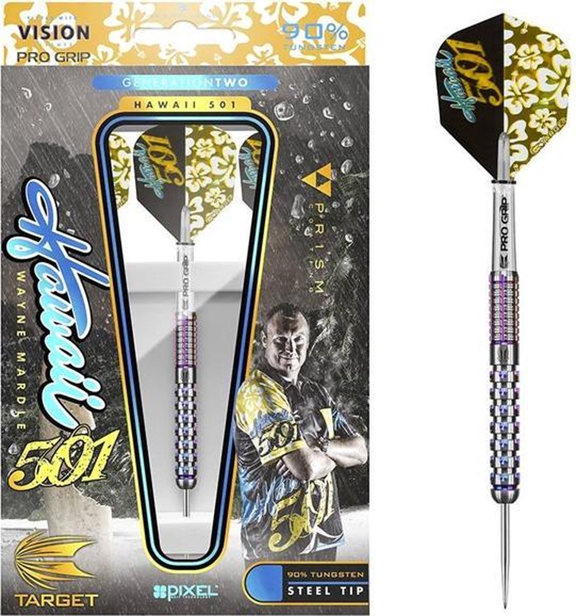 ウェイン・マーデル TARGET Hawaii 501 WAYNE MARDLE Target Darts Wayne Mardle Hawaii 501 Gen 1 90% Tungsten 24 grams