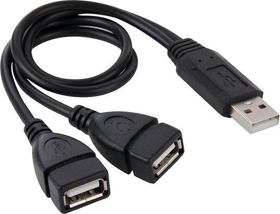 Omzet Afstoten Crack pot Let op type!! USB 2.0 Male naar 2 Dual USB Female Jack Adapter Kabel voor  Computer /... | bol.com