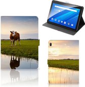Tablet Book Cover Lenovo Tab E10 Cover met Magneetsluiting met Foto Super als Cadeau voor Oma Koe
