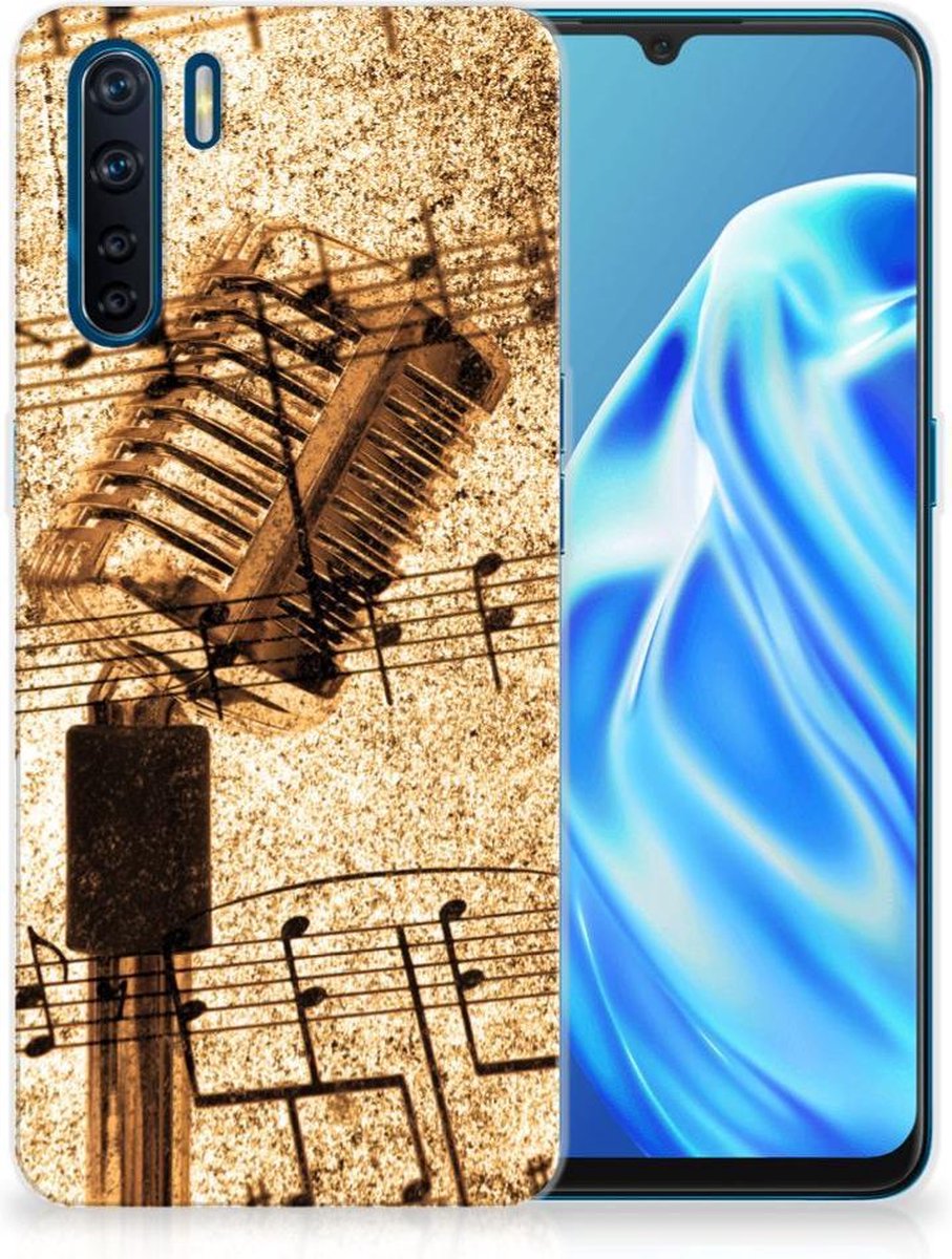 OPPO A91 Siliconen Hoesje met foto Bladmuziek