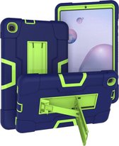 Samsung Galaxy Tab A 8.4 (2020) Hoes - Schokbestendige Back Cover - Hybrid Armor Case - Blauw/Groen