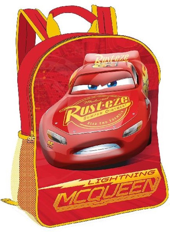 Sac à dos 31 cm avec poche Disney Cars Voiture Flash McQueen Rouge