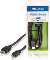 Valueline Vlvb34500b20 High Speed Hdmi -kabel met Ethernet Hdmi-connector - Hdmi Mini-connector 2,00 M Zwart