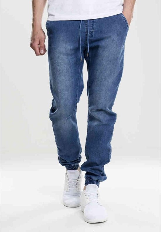 Urban Classics jeans knitted denim jogpants Blauw-Xxl (46)