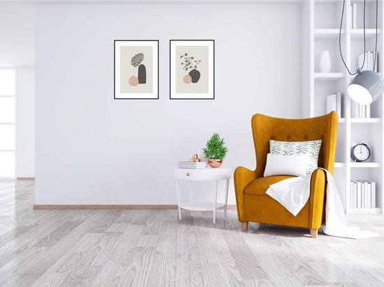 Poster print, minimalistisch design | 30x40 cm | Wanddecoratie | Bloemen in  vaas |... | bol.com
