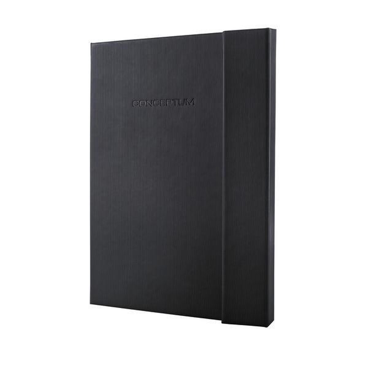 Sigel notitieboek Conceptum Pure A4 zwart hardcover 194 pagina's 80 grams ruit met magneetsluiting