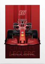 Charles Leclerc (Scuderia Ferrari F1 2020) - Foto op Forex - 30 x 40 cm