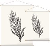 Tamarisk zwart-wit (Tamarisk) - Foto op Textielposter - 90 x 120 cm