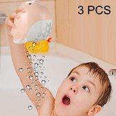 Let op type!! 3 PCS Kinderen Douche Bad Toys Baby Shower Shampoo Speelgoed  Stijl: Sea Lion Water Drop (Roze)