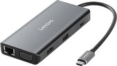 Let op type!! Lenovo LX0801 Pro Type-C / USB-C-netwerkinterfaceconverterdockstation