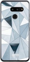 LG G8 ThinQ Hoesje Transparant TPU Case - Mirrored Polygon #ffffff