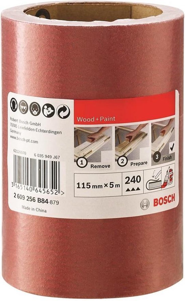 Bosch schuurrol hout 115 mm x 5m - korrel 240