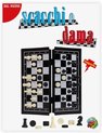 Afbeelding van het spelletje Dal Negro Schaak- En Dambord Opvouwbaar Hout/staal 3-delig