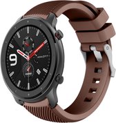 Siliconen Smartwatch bandje - Geschikt voor  Xiaomi Amazfit GTR silicone band - koffiebruin - 42mm - Horlogeband / Polsband / Armband