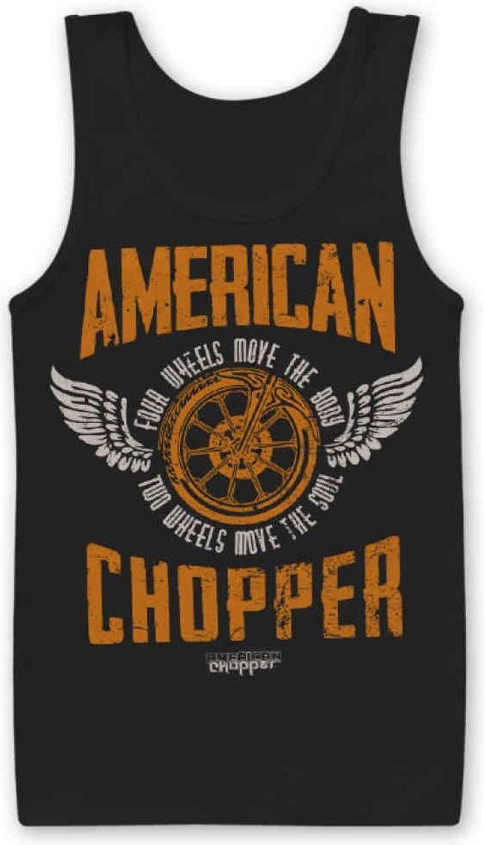 American Chopper Tanktop -M- Two Wheels Zwart