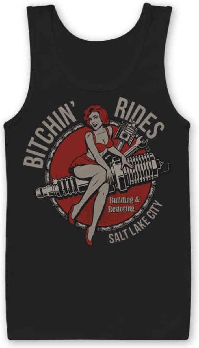 Bitchin' Rides Tanktop -S- Salt Lake City Zwart
