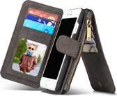CASEME - Apple iPhone SE (2020) / iPhone 7/8 Retro Removable Wallet Case - Zwart