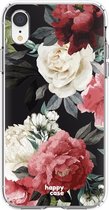 HappyCase Apple iPhone XR Hoesje Flexibel TPU Rozen Print