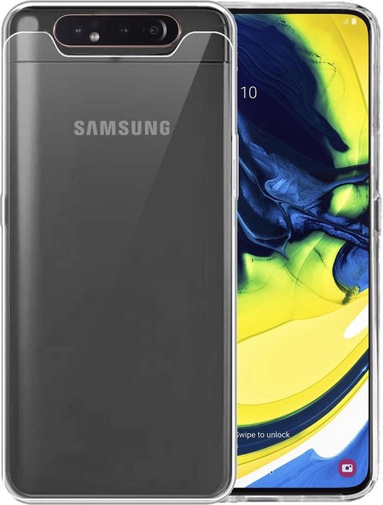 dreigen onwettig Crimineel Samsung Galaxy A80 Hoesje Siliconen Case Hoes Cover - Transparant | bol.com
