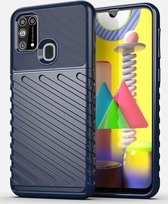 Samsung Galaxy M31 Twill Thunder Texture Back Cover Blauw