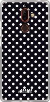 Nokia 7 Plus Hoesje Transparant TPU Case - Onyx Dots #ffffff