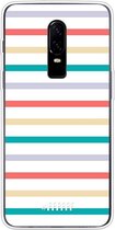 OnePlus 6 Hoesje Transparant TPU Case - Pastel Tracks #ffffff