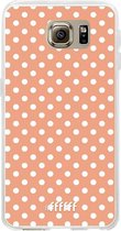 Samsung Galaxy S6 Hoesje Transparant TPU Case - Peachy Dots #ffffff