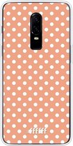OnePlus 6 Hoesje Transparant TPU Case - Peachy Dots #ffffff