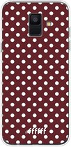 Samsung Galaxy A6 (2018) Hoesje Transparant TPU Case - Burgundy Dots #ffffff