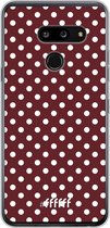 LG G8 ThinQ Hoesje Transparant TPU Case - Burgundy Dots #ffffff