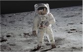 Buzz Aldrin walks on the moon (maanlanding) - Foto op Forex - 150 x 100 cm