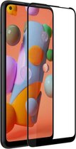 Samsung Galaxy A11 full cover Screenprotector Tempered Glass - Zwart