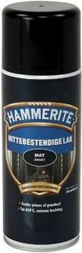 Hammerite hittebestendige lak - Mat - Zwart - 400 ml - Hammerite