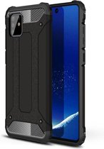 Hoesje Geschikt Voor Samsung Galaxy Note 10 Lite Hybrid Armor Hoesje - Zwart