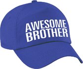 Awesome brother pet / cap blauw voor heren - baseball cap - cadeau petten / caps voor broer / broertje