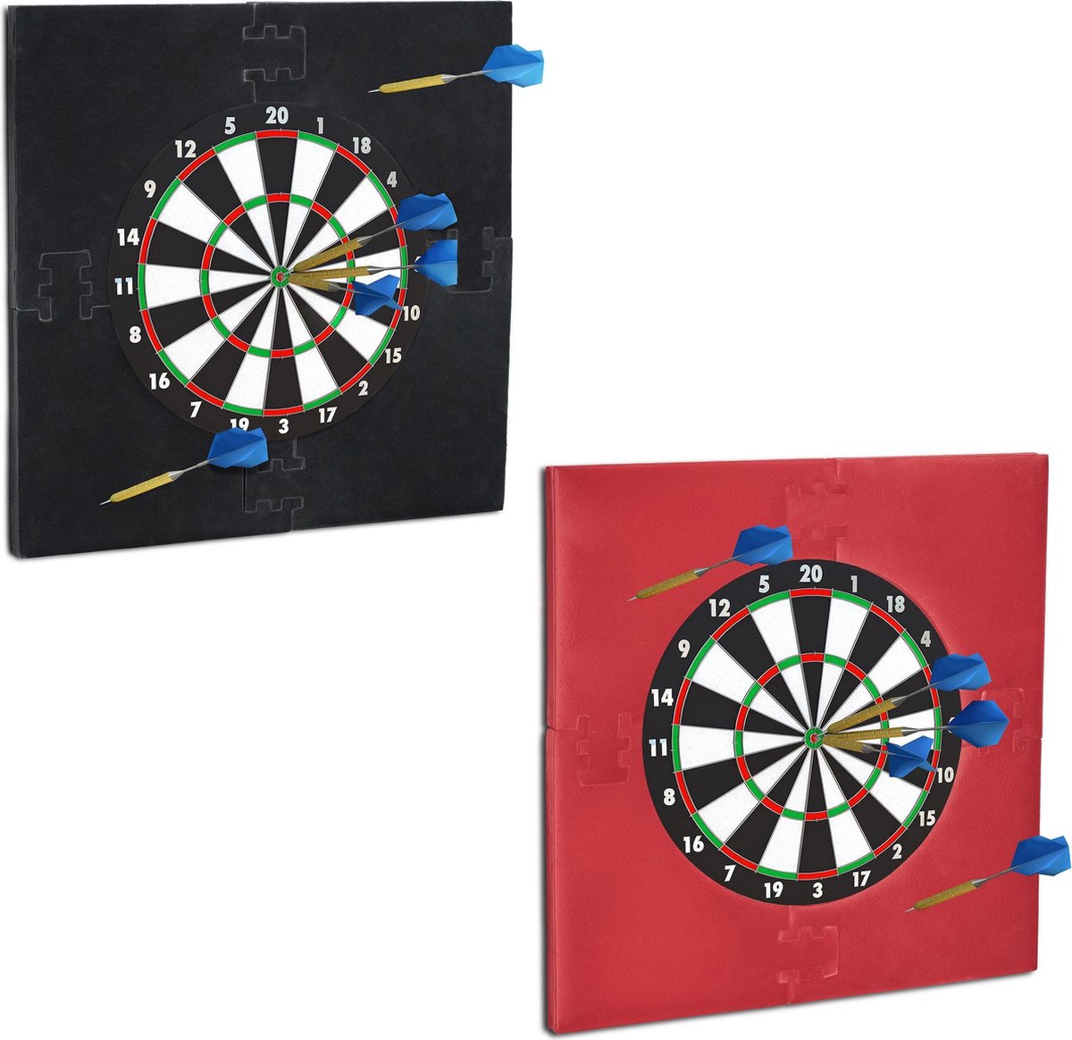 Relaxdays dartbord surround ring - beschermrand - beschermring - ring voor dartbord - 45cm - rood