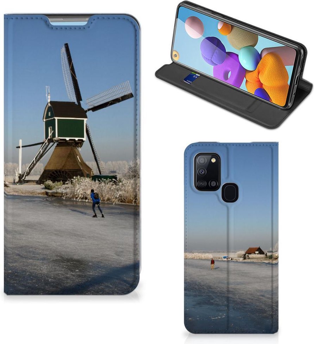 Samsung Galaxy A21s Book Cover Schaatsers
