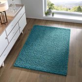 Hoogpolig vloerkleed effen Spectrum - turquoise 160x230 cm
