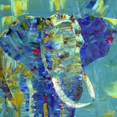 Peinture - Éléphant en couleurs, 3 tailles, impression sur toile, décoration murale