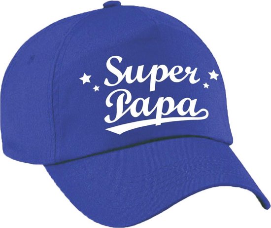 Super papa cadeau de fête des pères casquette / casquette de baseball bleu  pour homme... | bol.com