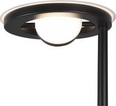 LED Vloerlamp - Trion Barry - 38W - Aanpasbare Kleur - Rond - Mat Zwart - Aluminium