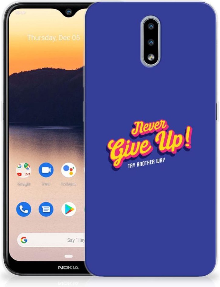 TPU Hoesje voor Nokia 2.3 Siliconen hoesje met naam Never Give Up