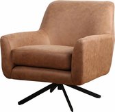 Fauteuil Dion | lederlook Soft cognac