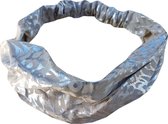Haarband Bandana 3-in-1 Dierenprint Panter Creme Zilver