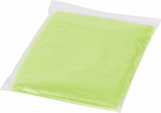 20x stuks wegwerp regenponcho groen voor volwassenen